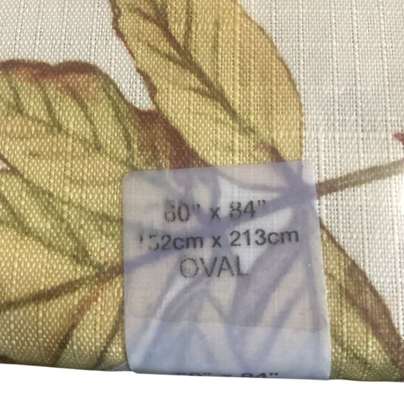 Glenwood Easy Care Thanksgiving Tablecloth Oval 60 X 84 Fall Autumn - Picture 5 of 7